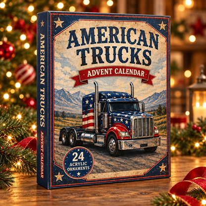 American Trucks Fleet Advent Calendar 2026 - 24-Day Festive Countdown, Acrylic Charms Blind Box - Gift For Vehicle Lovers