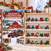 Personalized Farm Advent Calendar 2026, Tractor Christmas Countdown, Farm Vehicle Ornaments, Custom Name Gift for Boys and Tractor Lovers