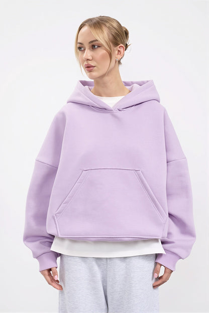 Drawstring Waist Pullover Hoodie