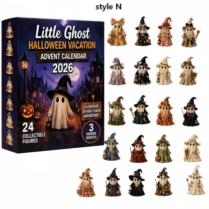 Halloween Advent Calendar 2026, 24 Day Ghost Blind Box, Spooky Cute Countdown Gift, Mini Collectible Hanging Ornaments, Multiple Box Styles