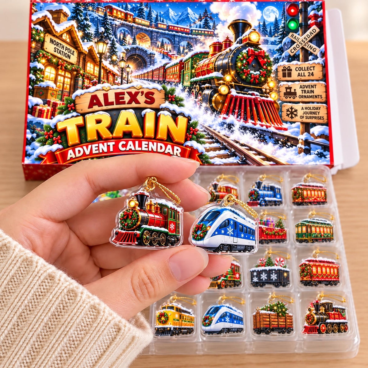 The North Pole Express Countdown - Personalized Christmas Advent Calendar