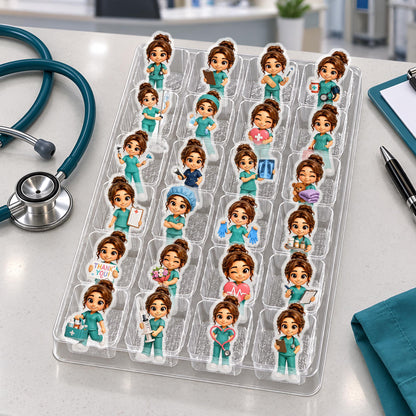 Personalized Healthcare Hero Advent Calendar: Custom Photo Nurse Blind Box 24 Charms