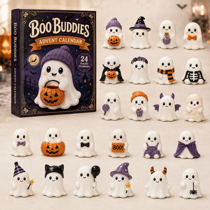 Boo Buddies Advent Calendar 2026 - 24-Day Festive Countdown, Acrylic Charms Blind Box - Gift For Cute Collectors