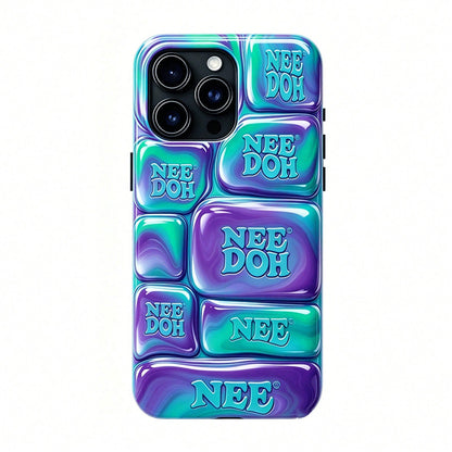 Nee Doh 3D Blue Purple Marble Puffy Phone Case