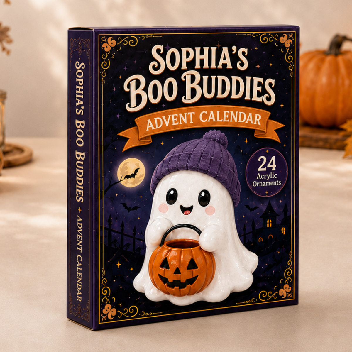 Boo Buddies Advent Calendar 2026 - 24-Day Festive Countdown, Acrylic Charms Blind Box - Gift For Cute Collectors