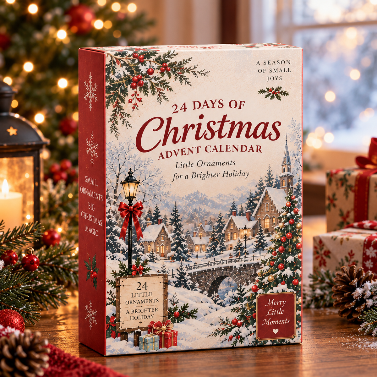 2026 Christmas Advent Calendar with 24 Mini Ornaments, 24 Days of Christmas Countdown Calendar, Festive Holiday Keepsake Decorations, Christmas Gift for Kids, Families & Ornament Lovers