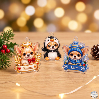 Chihuahua Advent Calendar 2026 | 24 Day Christmas Countdown with Personalized 2D Name Ornament
