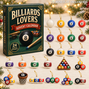 Billiards Ball Advent Calendar 2026 - 24-Day Festive Countdown, Acrylic Charms Blind Box - Gift For Billiards Lovers