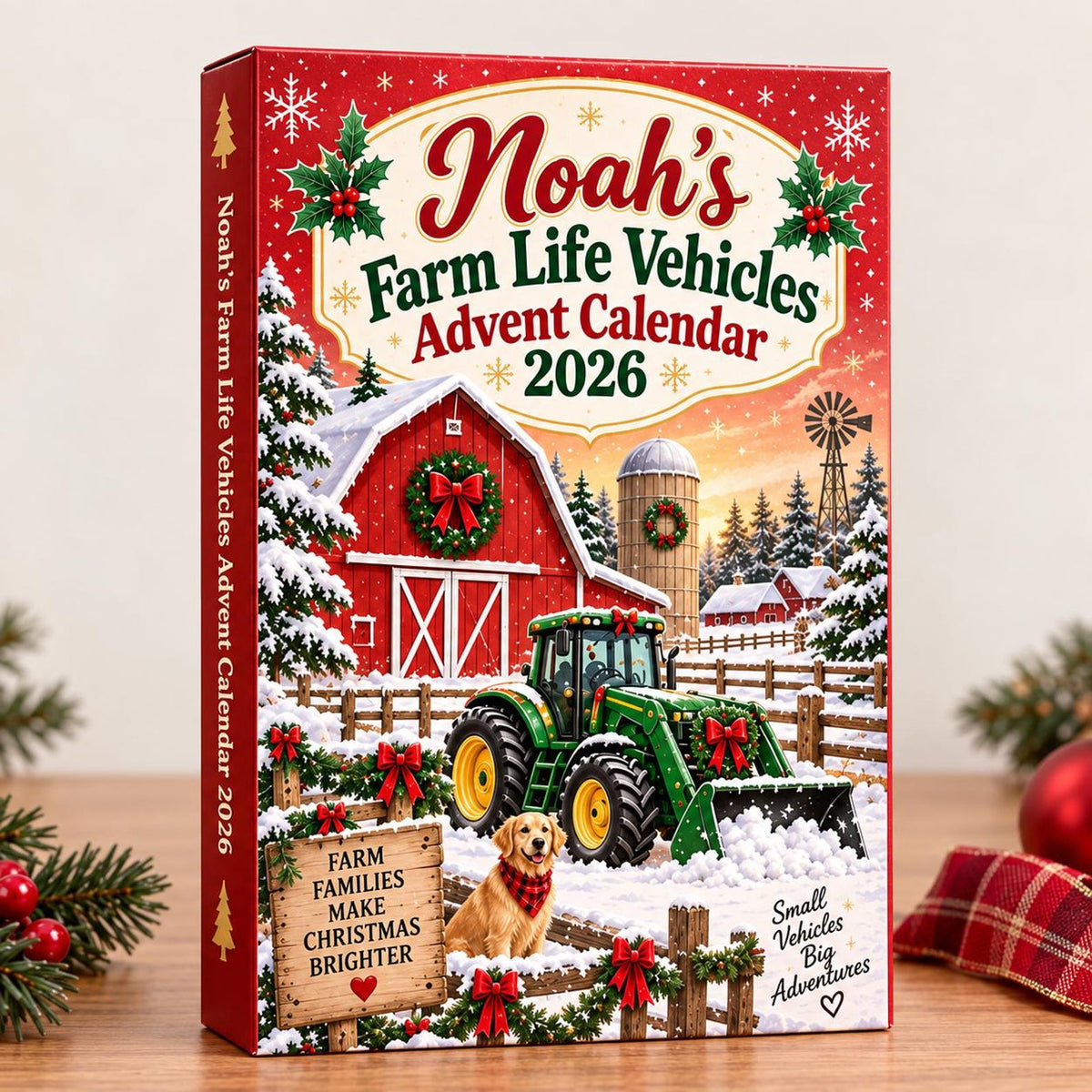 Farm Vehicle Advent Calendar 2026, Tractors and Trucks, Christmas Countdown Gift, 24 Day Motorsport Christmas Countdown