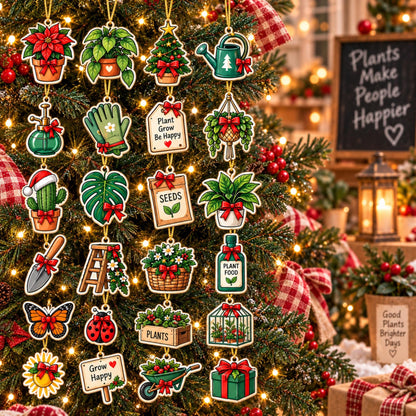 Custom Plant Shop Advent Calendar: Personalized Name, 24-Day Countdown (Acrylic or Wood)