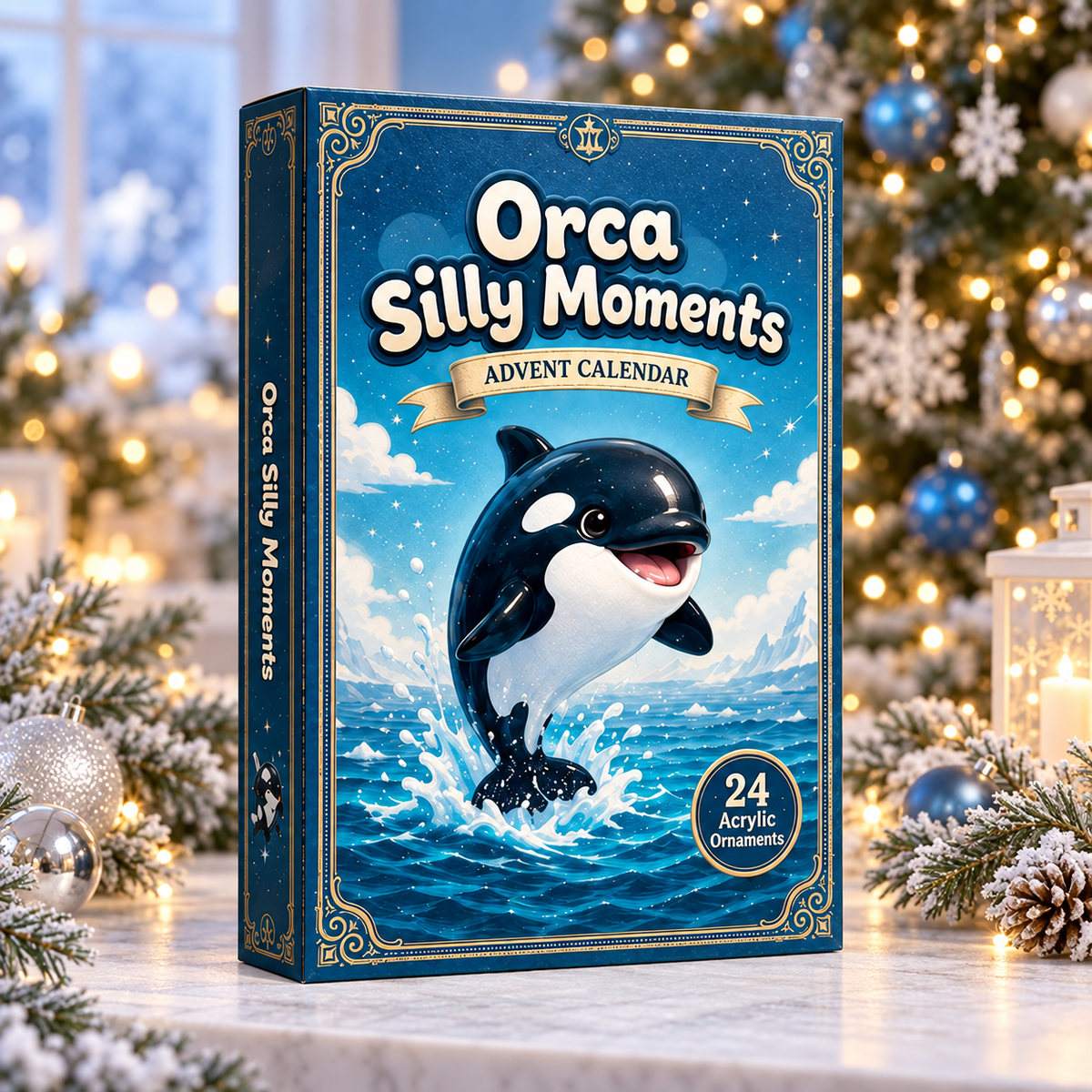 Orca Silly Moments Advent Calendar 2026 - 24-Day Festive Countdown, Acrylic Charms Blind Box - Gift For Orca Lovers
