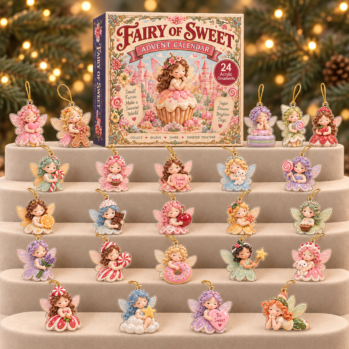 Fairy Of Sweet Advent Calendar 2026 - 24-Day Festive Countdown, Acrylic Charms Blind Box - Gift For Fairies Lovers