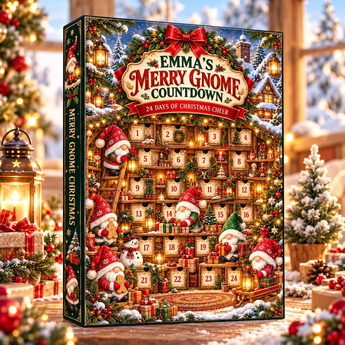 Personalized Gnome Advent Calendar 2026, Christmas Gnome Blind Box, 24 Day Holiday Countdown