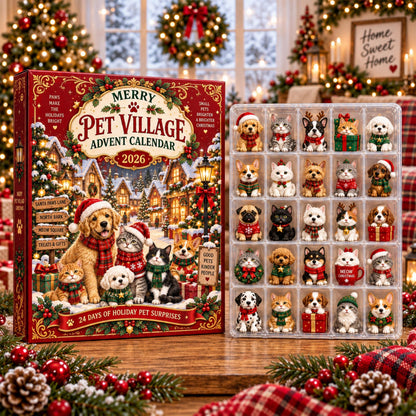 Personalized Pet Advent Calendar, Christmas Dog Cat Countdown Box, 24 Pet Surprise Charms, Custom Pet Photo Advent Calendar, Christmas Gift