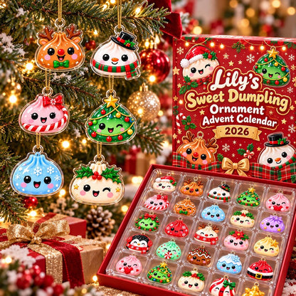 Christmas Dumpling Advent Calendar 2026, 24 Custom Dumpling Charms, Family Countdown Calendar, Kids Holiday Gift, Blind Box Xmas Gift John