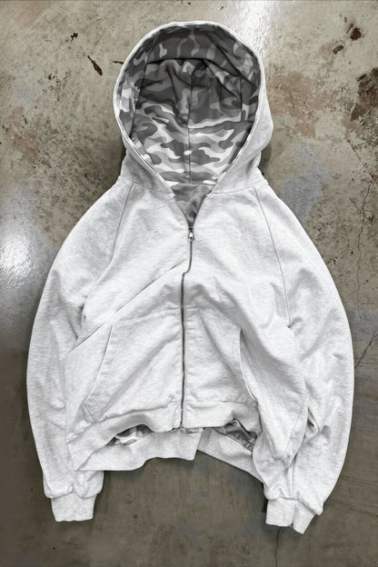 Reversible Camouflage Zip Hoodie