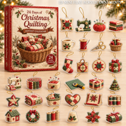 Christmas Quilting Advent Calendar 2026 - 24-Day Festive Countdown, Acrylic Charms Blind Box - Gift For Quilting Collectors