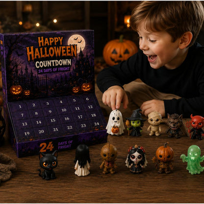 Halloween Advent Calendar 2026, 24 Day Blind Box, Mystery Box, Resin Figurines, Halloween Countdown Box, Spooky Collectibles, Halloween Gift
