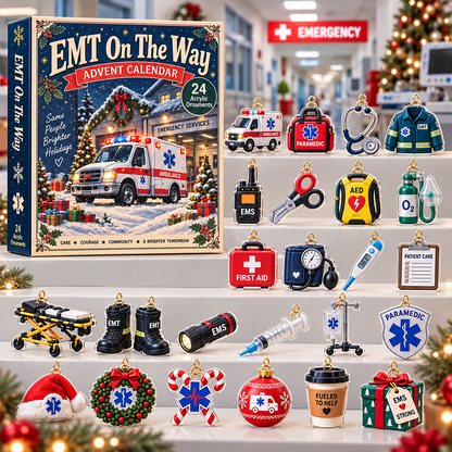 24 Days of  Emt On The Way - 2026 Advent Calendar Blind Box of 24 Ornament