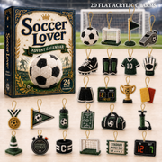 Soccer Lover Advent Calendar 2026 - 24-Day Festive Countdown, Acrylic Charms Blind Box - Gift For Sports Lovers