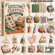 Quilting Essentials Advent Calendar 2026 - 24-Day Festive Countdown, Acrylic Charms Blind Box - Gift For Quilting Lovers