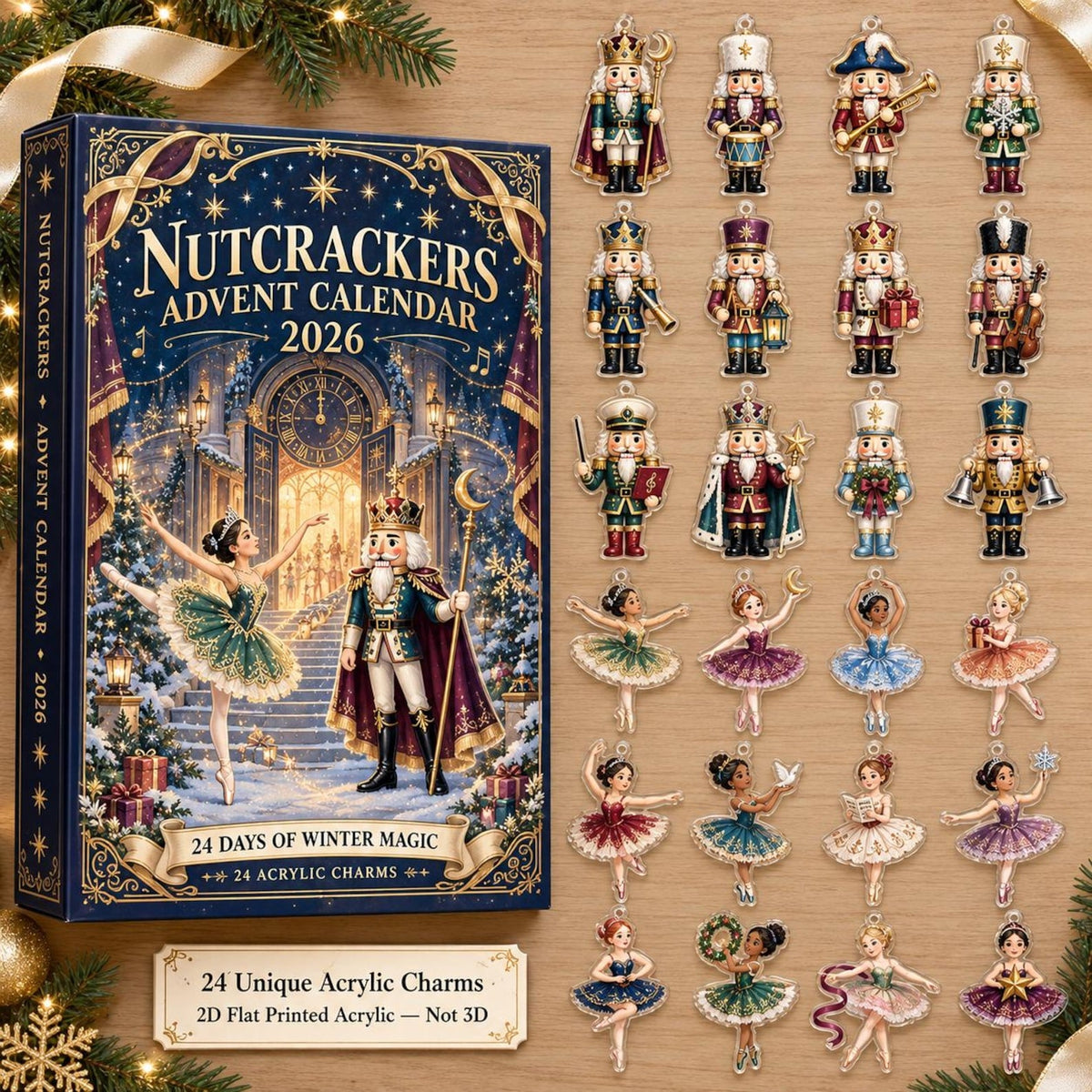 Personalized Nutcracker Advent Calendar 2026: 24-Day Countdown Box