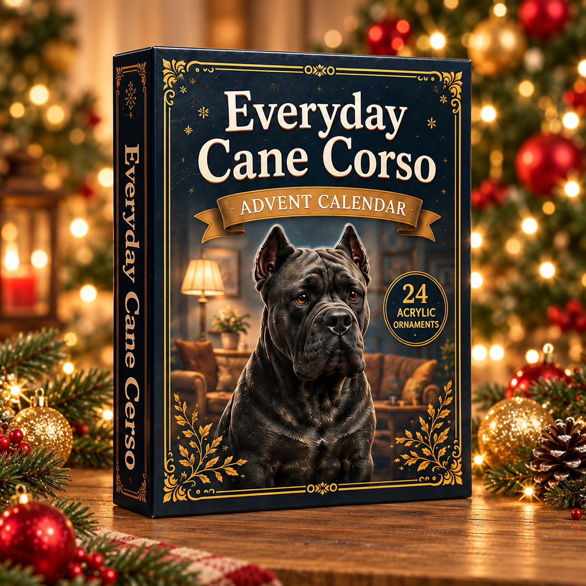 Everyday Cane Corso Advent Calendar 2026 - 24-Day Festive Countdown, Acrylic Charms Blind Box - Gift For Cane Corso Lovers