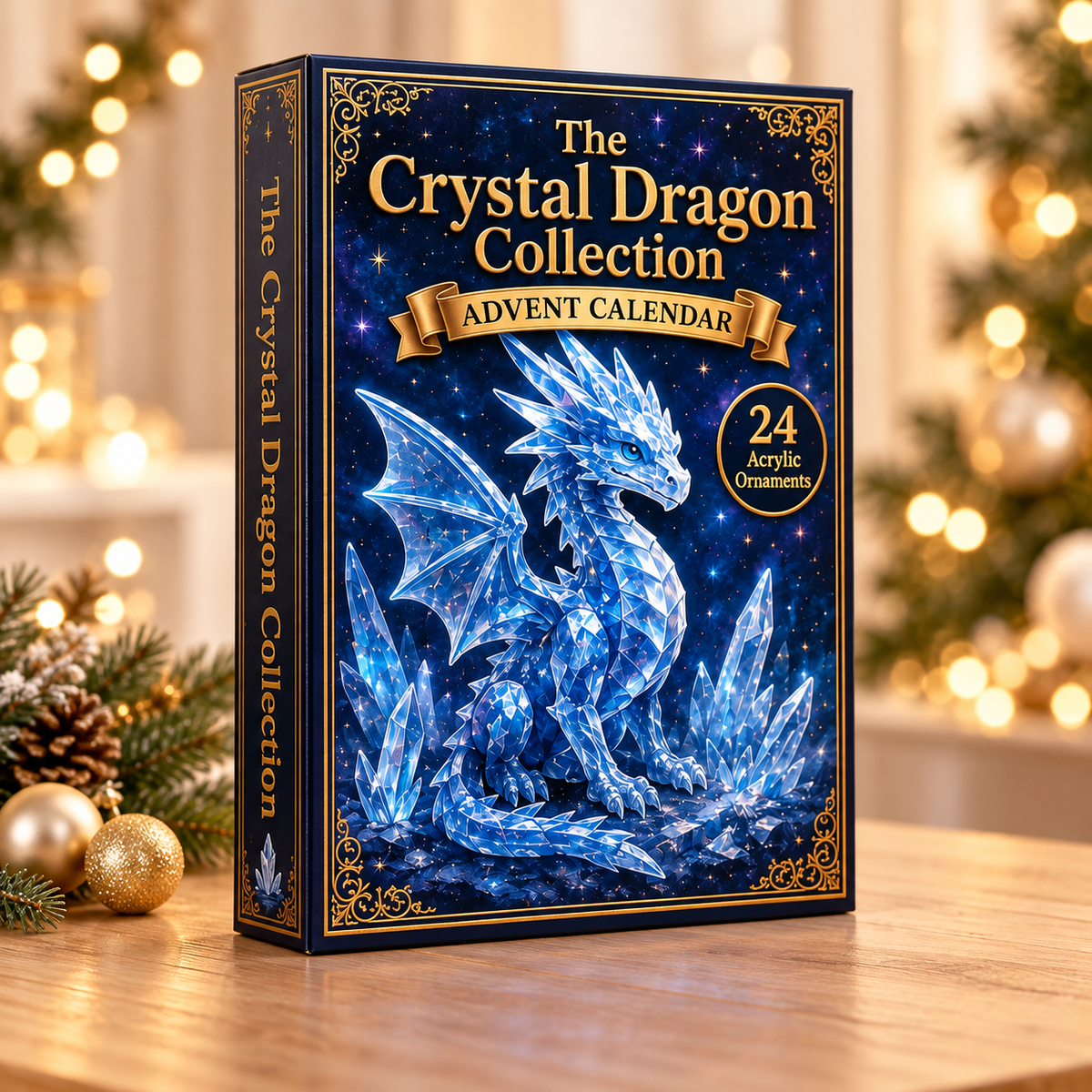 Crystal Dragon Advent Calendar 2026 - 24-Day Festive Countdown, Acrylic Charms Blind Box - Gift For Dragon Lovers