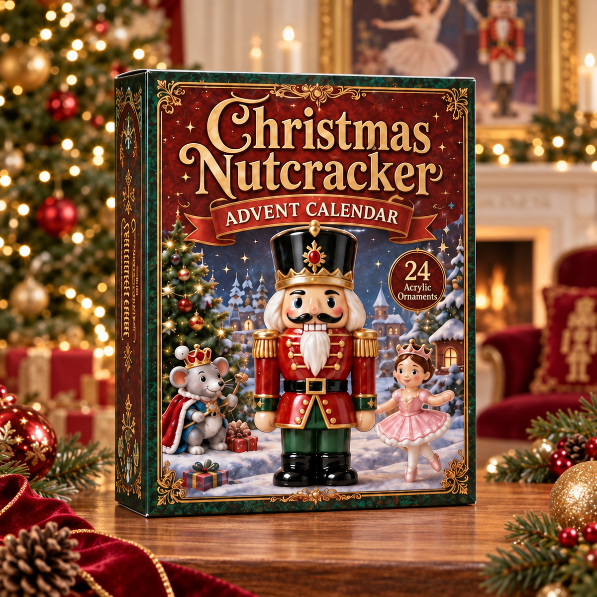 Nutcracker Advent Calendar 2026 - 24-Day Festive Countdown, Acrylic Charms Blind Box - Gift For Festive Collectors
