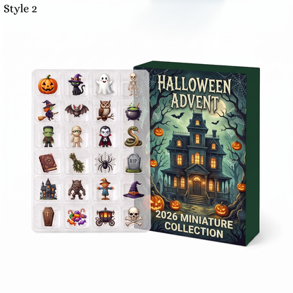 Halloween Advent Calendar 2026, 24-Day Blind Box with Spooky Charms Ornaments, Ghoulish Countdown Surprise Toys for Kids and Adults