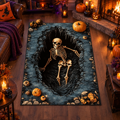 3D Creepy Pit Halloween Area Rug