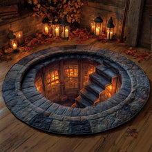 3D Illusion Hidden Library Round Area Rug