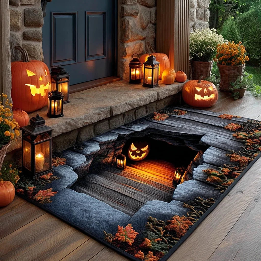 3D Optical Illusion Halloween Gate Doormat