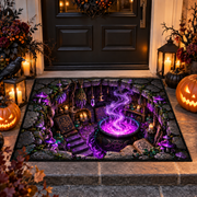 3D Optical Illusion Witch Cauldron Halloween Gate Doormat
