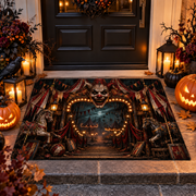 3D Scary Evil Clown Carnival Halloween Gate Doormat Spooky Rug