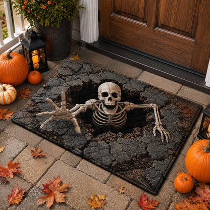 3D Skeleton Halloween Gate Doormat