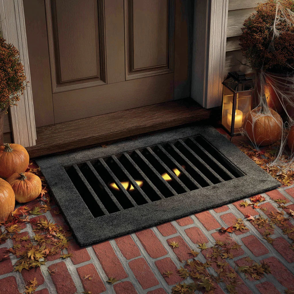 3D Spooky Glowing Eyes Grate Halloween Gate Doormat