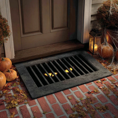 3D Spooky Glowing Eyes Grate Halloween Gate Doormat