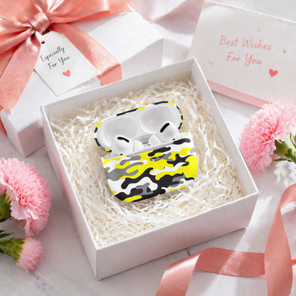 Yellow Grey Camo AirPods Case