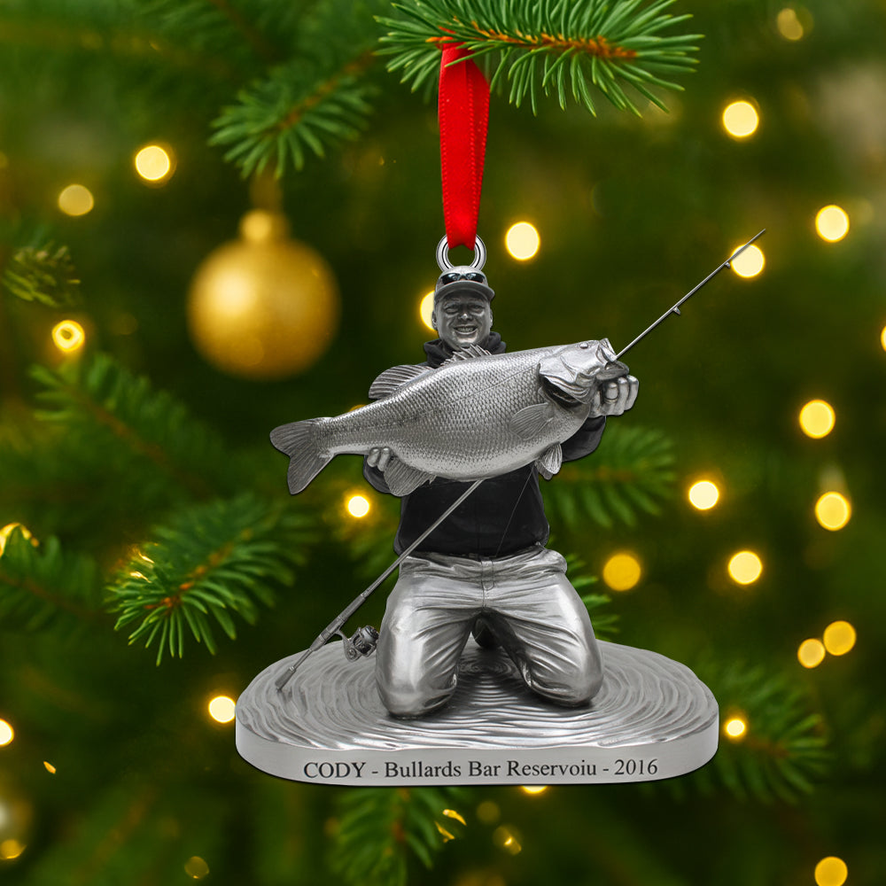 Fishing Trophy Moment Acrylic Ornament, Personalized Christmas Gifts 02qhtn040925