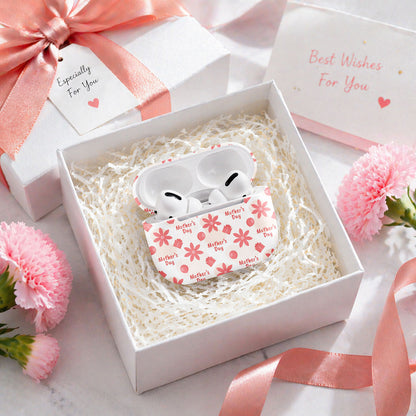 Mother's Day Pink Flower & Gift Earbud Airpod Case