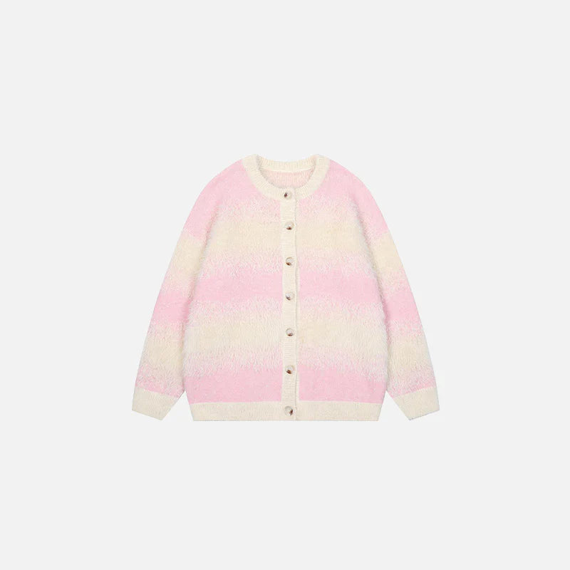 Frosted Wave Knit Sweater Soft Nylon V-Neck Pullover with Textured Finish