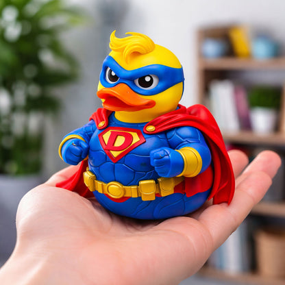 Superhero Captain Rubber Duck Collectible Toy