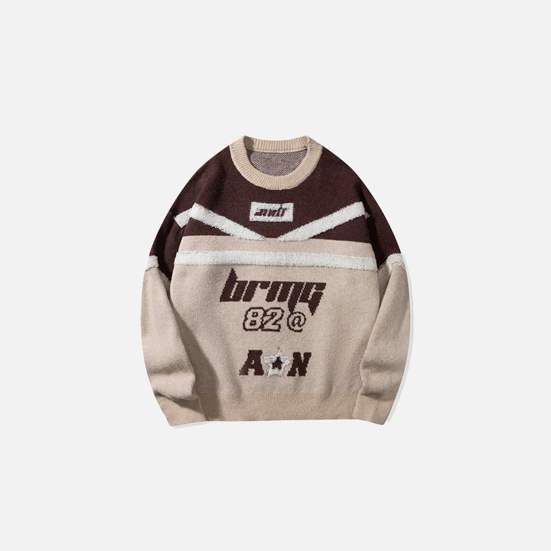 Retro Varsity Graphic Sweater