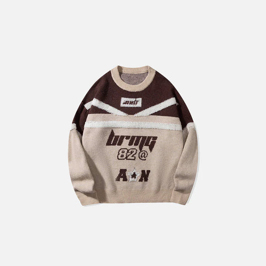 Retro Varsity Graphic Sweater