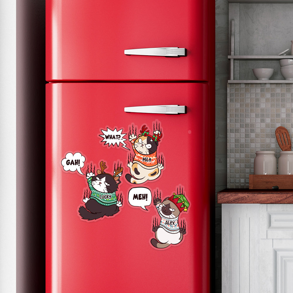 Gift For Cat Lover, Personalized Decal Plastic Decal, Christmas Gift EEA