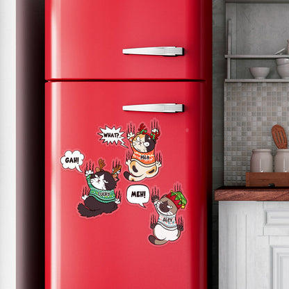Gift For Cat Lover, Personalized Decal Plastic Decal, Christmas Gift EEA