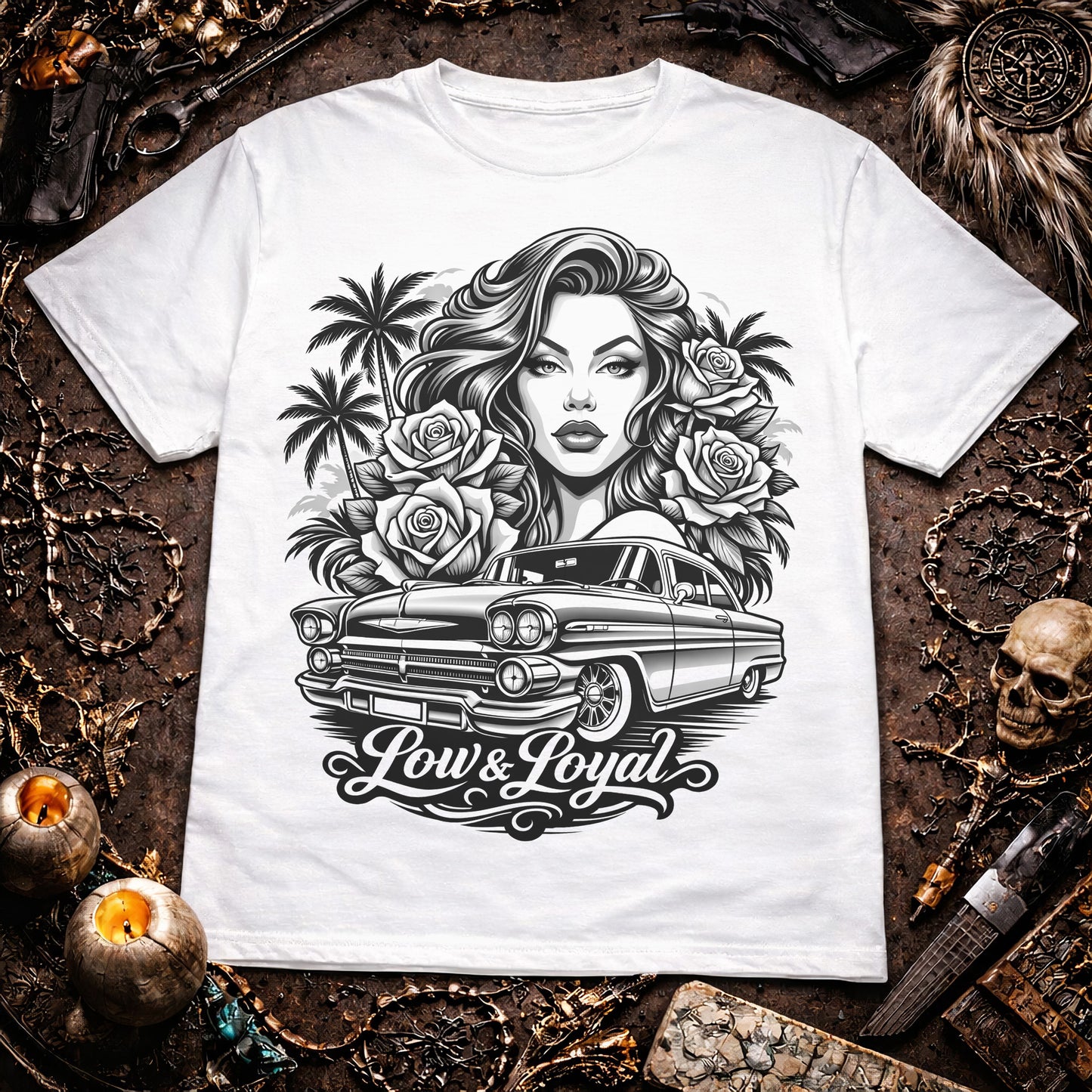 Low & Loyal Chicano Lowrider Graphic Tee