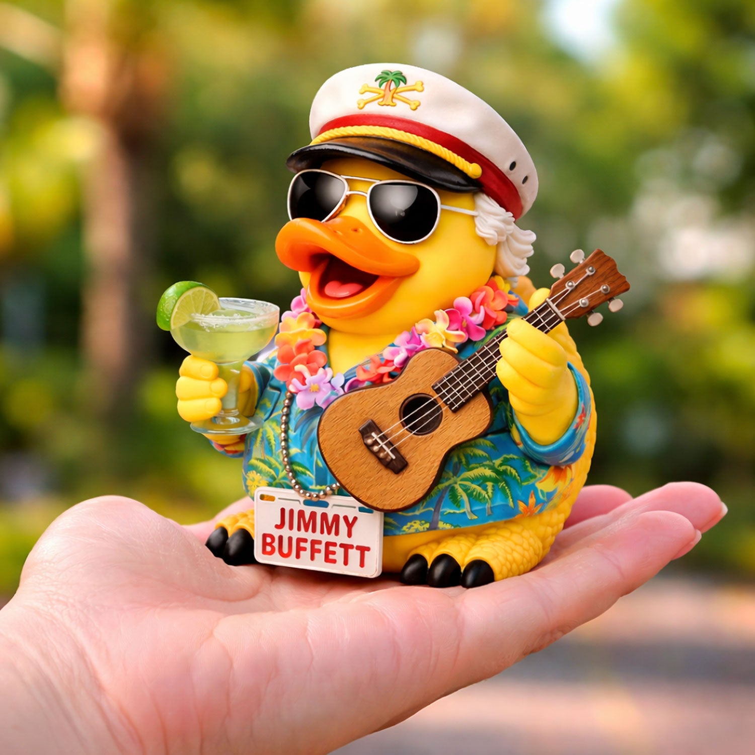 Jimmy Buffett Parrothead Rubber Duck Figurine