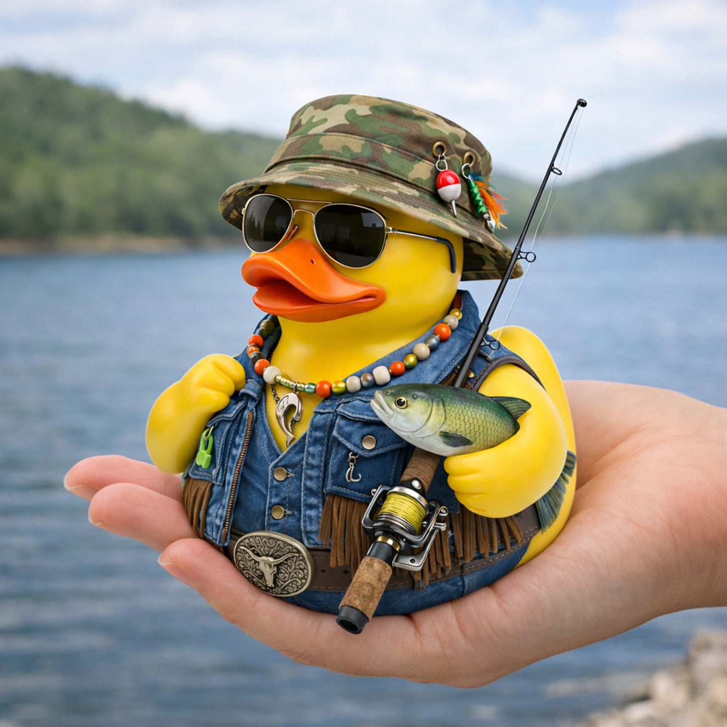 Fisherman Rubber Duck Adventure Collectible